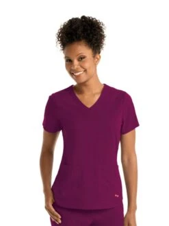 Barco® Grey's Anatomy™ Stretch Emma Scrubs Top - Women -Gildan T-Shirts Shop 011 wine