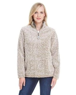 J America Epic1/4-Zip Sherpa Fleece Pullover - Women -Gildan T-Shirts Shop 0359a21c6d5bf4deaf1aa302f1106e4633856e0bbd7ecc2875eb3d88a583c483