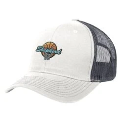 Two-Tone Low Profile Cotton Twill/Mesh Baseball Cap 26 Two-Tone Low Profile Cotton Twill/Mesh Baseball Cap -Gildan T-Shirts Shop 1021 whtgra embroidery