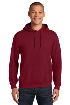 Gildan® 8 Oz. Adult Heavy Blend™ 50/50 Hooded Sweatshirt 40 Gildan® 8 Oz. Adult Heavy Blend™ 50/50 Hooded Sweatshirt -Gildan T-Shirts Shop 18500 cardinalred model front