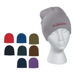 Solid Acrylic Knit Beanie Cap