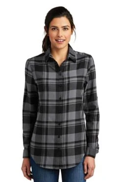 Port Authority® Plaid Flannel Tunic - Women -Gildan T-Shirts Shop 222651aacab63262829c7070347f07707d0a2cba5ec97c0ded53445828f7876f