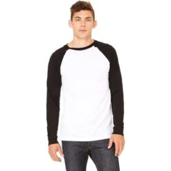 BELLA+CANVAS® Long-Sleeve Raglan T-Shirt - Men -Gildan T-Shirts Shop 2b01665081c5be31dbc17928ee3e397366915ef67da05f237dcef1794b220088