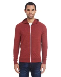 Threadfast Apparel Triblend Full-Zip Light Hooded Sweatshirt - Unisex -Gildan T-Shirts Shop 302z a2 z