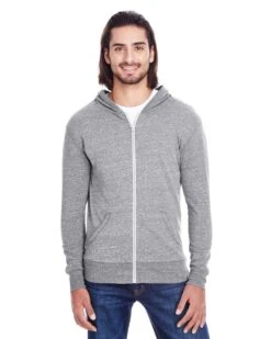 Threadfast Apparel Triblend Full-Zip Light Hooded Sweatshirt - Unisex -Gildan T-Shirts Shop 302z ad z