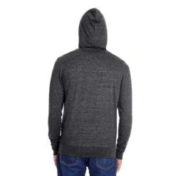 Threadfast Apparel Triblend Full-Zip Light Hooded Sweatshirt - Unisex -Gildan T-Shirts Shop 302z bk black triblend 1
