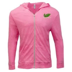Threadfast Apparel Triblend Full-Zip Light Hooded Sweatshirt - Unisex -Gildan T-Shirts Shop 302z neon pink triblend
