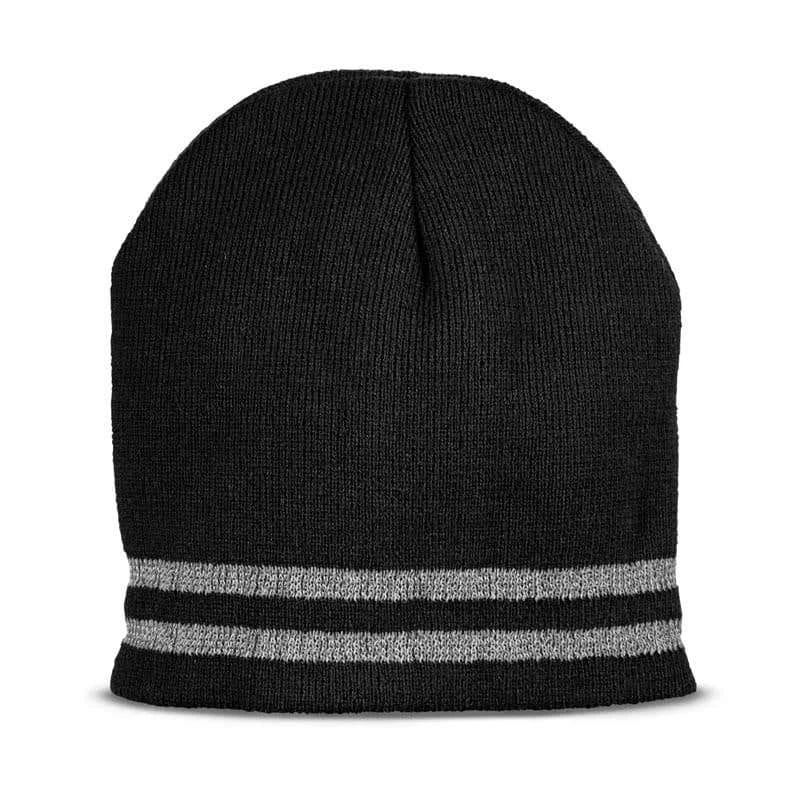 Reflective Stripe Acrylic Knit Beanie Cap 6 Reflective Stripe Acrylic Knit Beanie Cap - Image 4