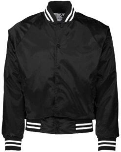 Augusta Sportswear® Striped Trim Satin Baseball Jacket -Gildan T-Shirts Shop 3610 51 z