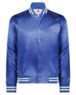 Augusta Sportswear® Striped Trim Satin Baseball Jacket -Gildan T-Shirts Shop 3610 55 z