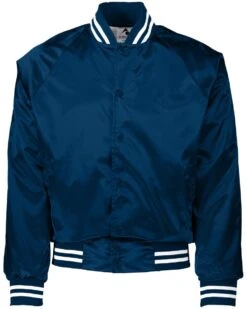 Augusta Sportswear® Striped Trim Satin Baseball Jacket -Gildan T-Shirts Shop 3610 62 z