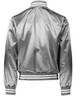 Augusta Sportswear® Striped Trim Satin Baseball Jacket -Gildan T-Shirts Shop 3610 pe z bk