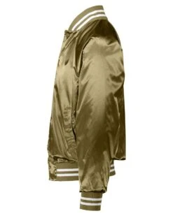 Augusta Sportswear® Striped Trim Satin Baseball Jacket -Gildan T-Shirts Shop 3610 pf z sd