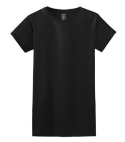 Gildan® Softstyle® T-Shirt - Women -Gildan T-Shirts Shop 64000l black flat front 1