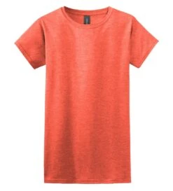 Gildan® Softstyle® T-Shirt - Women -Gildan T-Shirts Shop 64000l heatherorange flat front 1
