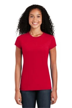 Gildan® Softstyle® T-Shirt - Women -Gildan T-Shirts Shop 64000l red model front 1