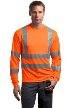 CornerStone® ANSI 107 Class 3 Reflective Long Sleeve T-Shirt - Unisex