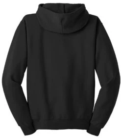 Jerzees® NuBlend® Full-Zip Hooded Sweatshirt -Gildan T-Shirts Shop 993m black flat back