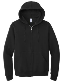 Jerzees® NuBlend® Full-Zip Hooded Sweatshirt -Gildan T-Shirts Shop 993m black flat front