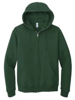 Jerzees® NuBlend® Full-Zip Hooded Sweatshirt -Gildan T-Shirts Shop 993m forestgreen flat front