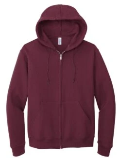 Jerzees® NuBlend® Full-Zip Hooded Sweatshirt -Gildan T-Shirts Shop 993m maroon flat front