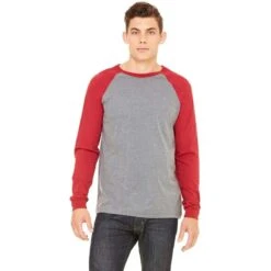 BELLA+CANVAS® Long-Sleeve Raglan T-Shirt - Men -Gildan T-Shirts Shop a007ed65dc44fc16792db5e9b71d822a425257cda2c86802f3ad95cf57381907