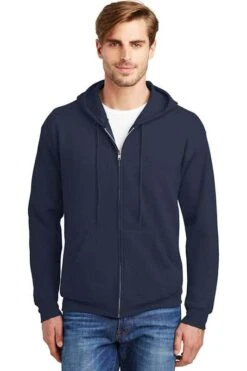 Hanes® EcoSmart® Full-Zip Hooded Sweatshirt -Gildan T-Shirts Shop a0c569c95b122f2e902618f1d46aef51639d425929a2000a65b880e31b3714e3