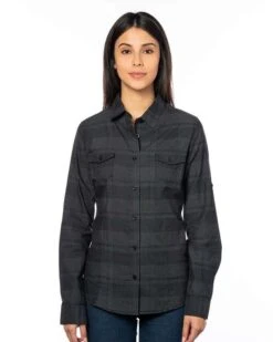 Burnside® Long-Sleeve Plaid Pattern Woven Shirt - Women -Gildan T-Shirts Shop a4d0063238dc03f58de117cd1e52d897d528f3505822c26a68e016b8ed6f210d