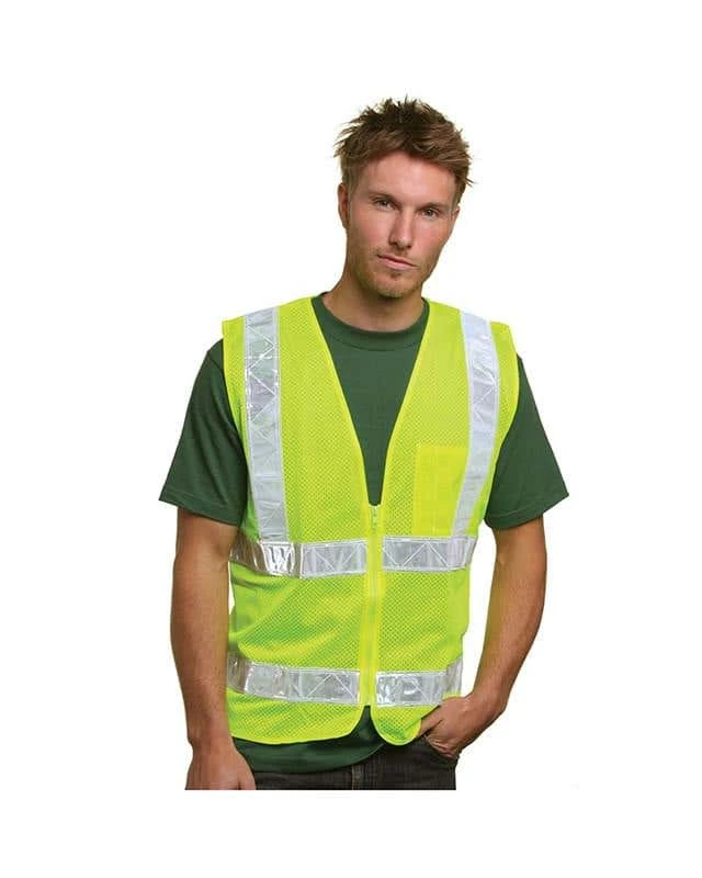 Bayside® Lime Mesh Safety Vest - Unisex 4 Bayside® Lime Mesh Safety Vest - Unisex - Image 2