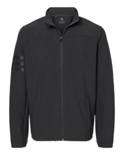 Adidas® 3-Stripes Jacket -Gildan T-Shirts Shop adidas a267 black black front high
