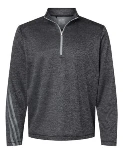 Adidas® Brushed Terry Heathered Quarter-Zip Pullover - Men 31 Adidas® Brushed Terry Heathered Quarter-Zip Pullover - Men -Gildan T-Shirts Shop adidas a284 black heather mid grey front high
