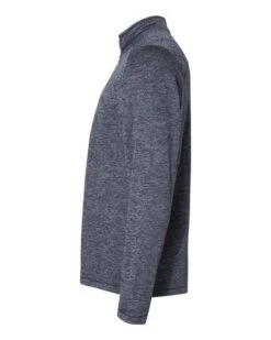 Adidas® Brushed Terry Heathered Quarter-Zip Pullover - Men 27 Adidas® Brushed Terry Heathered Quarter-Zip Pullover - Men -Gildan T-Shirts Shop adidas a284 navy heather mid grey directside high