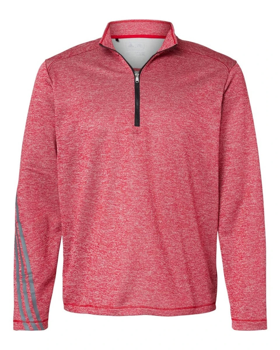 Adidas® Brushed Terry Heathered Quarter-Zip Pullover - Men 4 Adidas® Brushed Terry Heathered Quarter-Zip Pullover - Men - Image 2