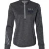 Adidas® Brushed Terry Heathered Quarter-Zip - Women