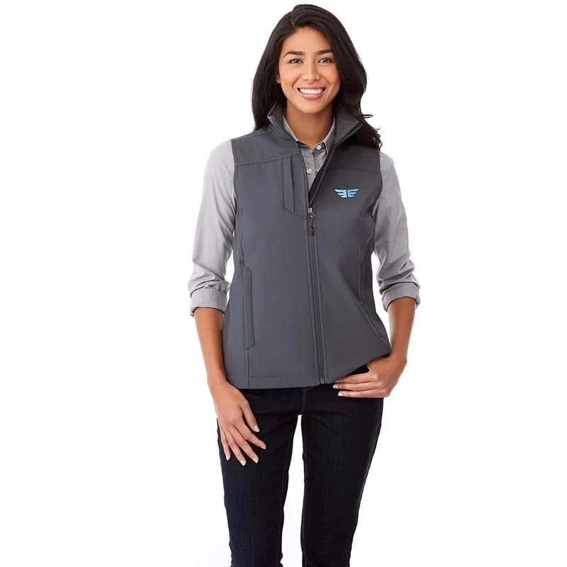 Ladies Polyester Softshell Full Zip Vest 3 Ladies Polyester Softshell Full Zip Vest