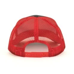 Basecamp® Adjustable Mesh Back Trucker Cap 11 Basecamp® Adjustable Mesh Back Trucker Cap -Gildan T-Shirts Shop bc8102 charcoal red 3 1