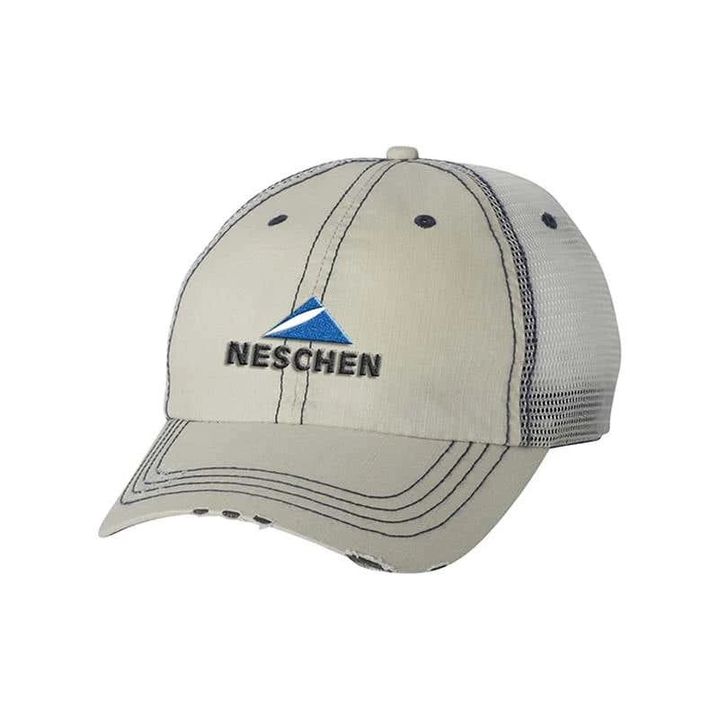 Frayed Herringbone Unstructured Cotton/Mesh Baseball Cap 11 Frayed Herringbone Unstructured Cotton/Mesh Baseball Cap - Image 9