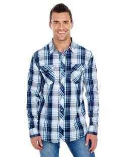 Burnside® Long-Sleeve Plaid Pattern Woven Shirt - Men -Gildan T-Shirts Shop c81ab9ffada0ad0c0d9db4cb60b23b052c4bd9a21a35bc04965ff23ba2e4f58b
