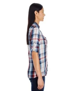 Burnside® Long-Sleeve Plaid Pattern Woven Shirt - Women -Gildan T-Shirts Shop cc0eeb0283a0fef315c2fe89f85e54d1281b379e2972f871a4bd6f9659d2370d