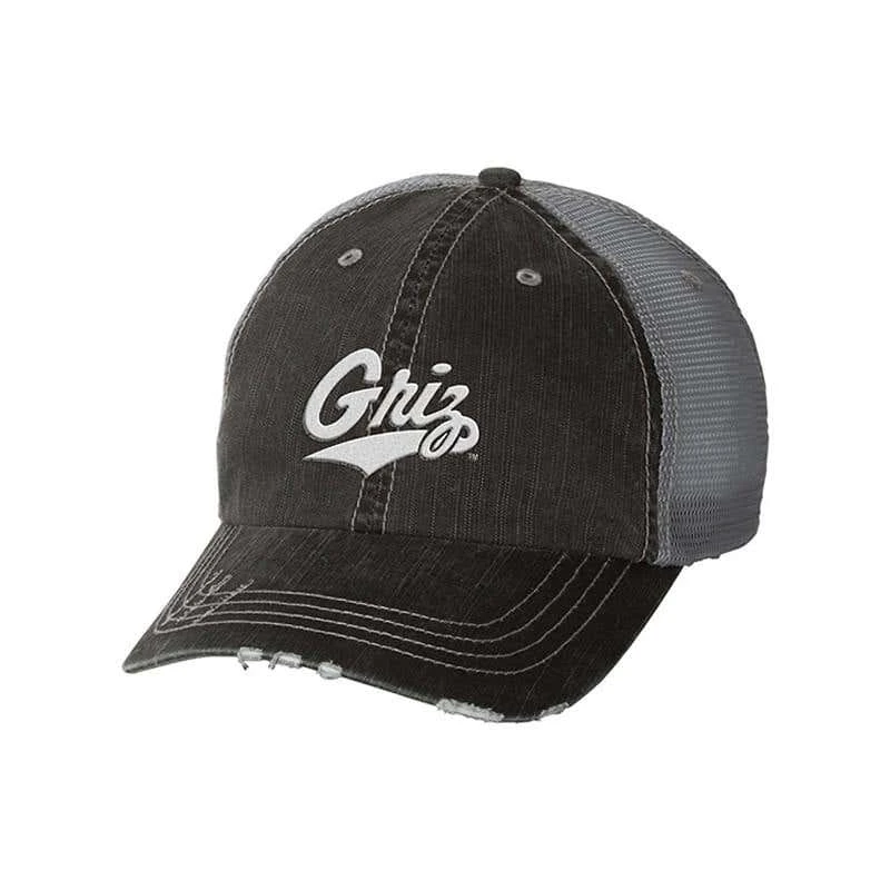 Frayed Herringbone Unstructured Cotton/Mesh Baseball Cap 8 Frayed Herringbone Unstructured Cotton/Mesh Baseball Cap - Image 6