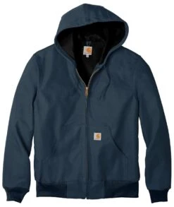 Carhartt ® Thermal-Lined Duck Active Jacket -Gildan T-Shirts Shop ctj131 darknavy flat front 1