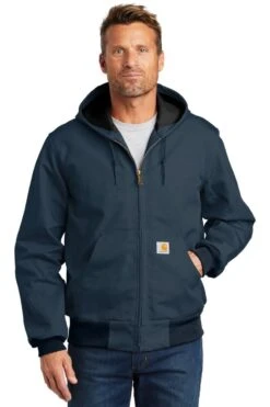 Carhartt ® Thermal-Lined Duck Active Jacket -Gildan T-Shirts Shop ctj131 darknavy model front 102018