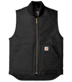 Carhartt ® Duck Vest -Gildan T-Shirts Shop ctv01 black flat front 1