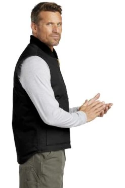 Carhartt ® Duck Vest -Gildan T-Shirts Shop ctv01 black model side 102018