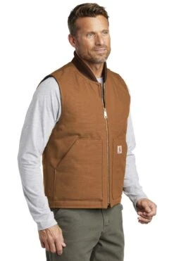 Carhartt ® Duck Vest -Gildan T-Shirts Shop ctv01 carharttbrown model 3q 102018