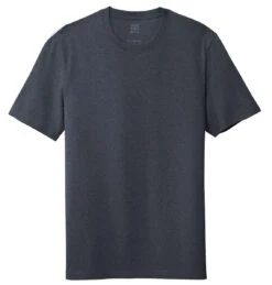 District® Recycled Re-Tee® T-shirt - Unisex -Gildan T-Shirts Shop dt8000 heatherednavy flat front