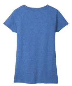 District® Recycled Re-Tee® V-Neck T-shirt - Women -Gildan T-Shirts Shop dt8001 blueheather flat back