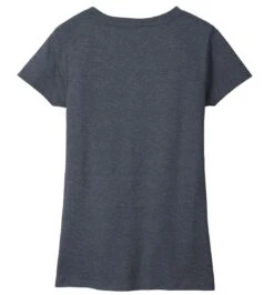 District® Recycled Re-Tee® V-Neck T-shirt - Women -Gildan T-Shirts Shop dt8001 heatherednavy flat back