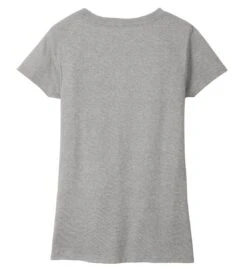 District® Recycled Re-Tee® V-Neck T-shirt - Women -Gildan T-Shirts Shop dt8001 lightheathergrey flat back