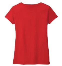 District® Recycled Re-Tee® V-Neck T-shirt - Women -Gildan T-Shirts Shop dt8001 rubyred flat back